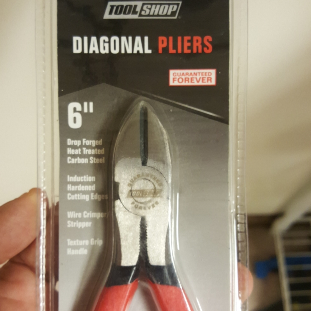 Lot Of 2 ToolShop 6" Diagonal Pliers new steel NWT